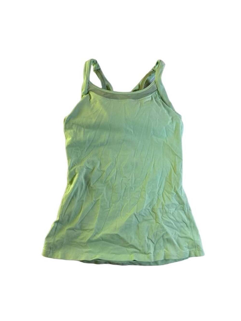 Lululemon Athletica Green Mesh Strappy Back Athletic Tank Top